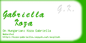 gabriella koza business card